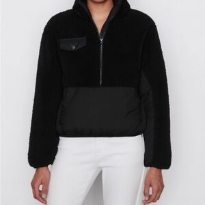 Frame Black Thalf zip teddy Jacket